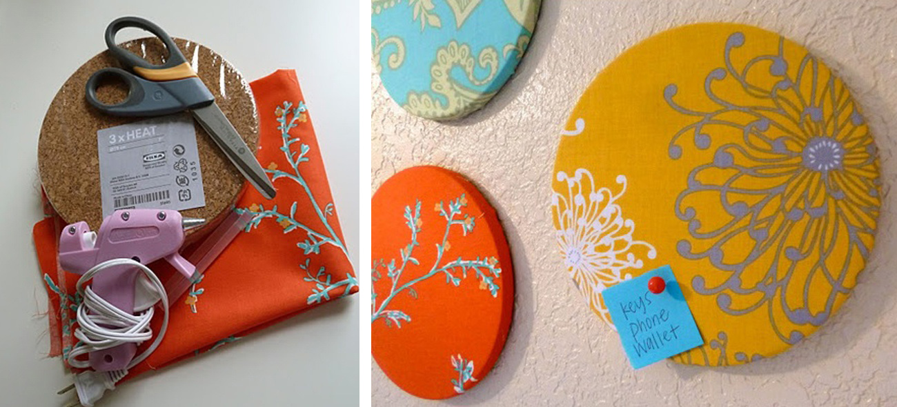 Fabric covered bulletin boards